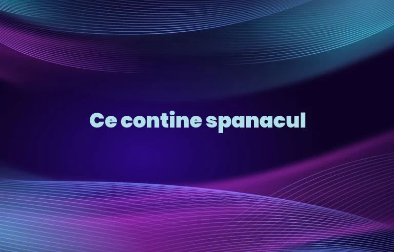 ce contine spanacul