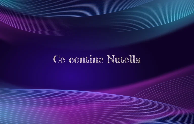 ce contine nutella