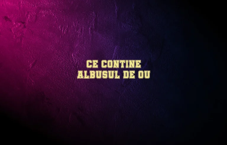 ce contine albusul de ou