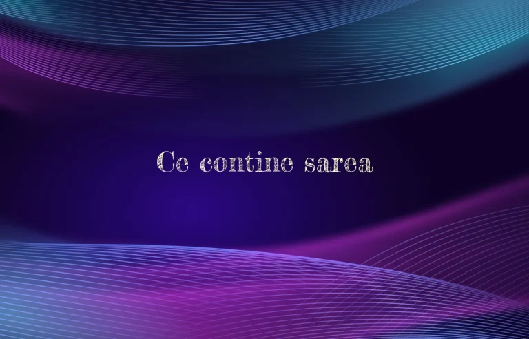 ce contine sarea