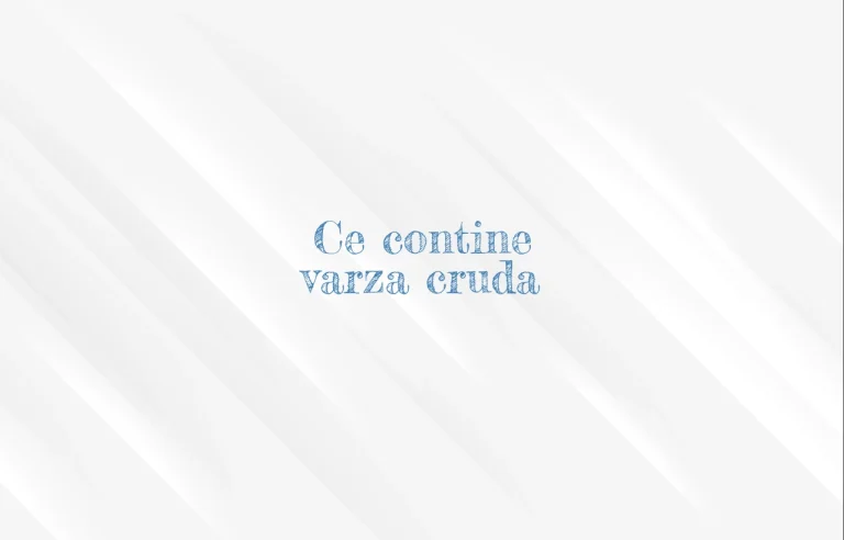 ce contine varza cruda